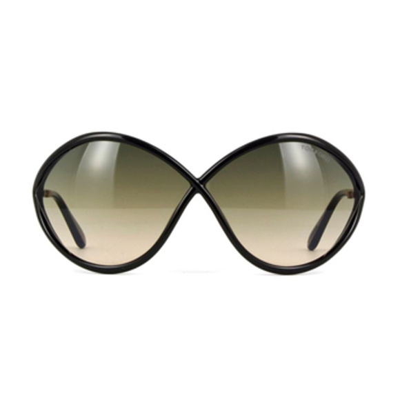 New Tom Ford LIORA TF 528 01B Black & Gold Frame main image 4